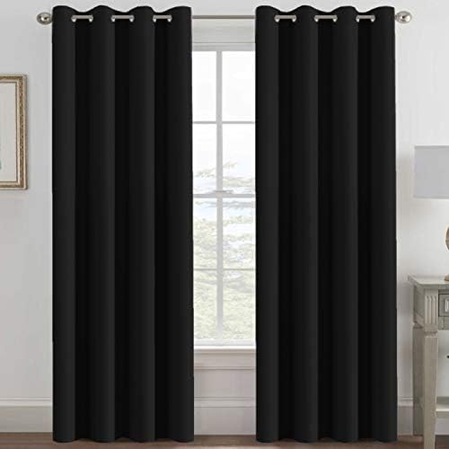 H.VERSAILTEX 100% Blackout Curtains for Bedroom Black Out Curtains
