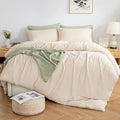 MILDLY Muslin Duvet Cover Full - 100% Washed Cotton Linen Like Gauze