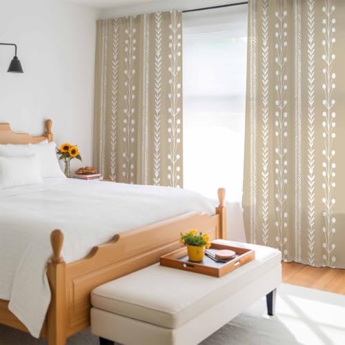 Modern Minimalist Sheer Curtains 108 Inches Long, Farmhouse Simple