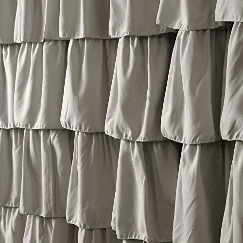 Lush Decor Ruffle Shower Curtain | Floral Textured Vintage Chic