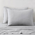 ATLINIA 100% Linen Pillow Shams Standard Size Light Grey Linen Pillow