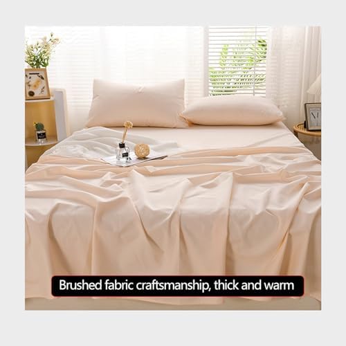 Flat Sheet Twin Full Queen King 100% Cotton A-Class Brushed Solid