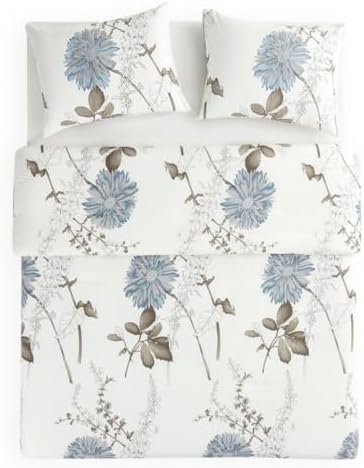 Wake In Cloud - Floral Comforter Set, 100% Cotton Fabric, Vintage