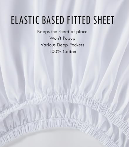 Cotton Home- 4 Pieces Twin Size Beige Color Sheet Set – Fit Mattress