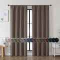 Simplebrand Ava Brown Blackout Curtains 72 Inch Length for Bedroom 2
