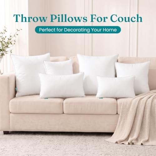 Oubonun 20x20 Throw Pillow Inserts Set of 2, Soft Decorative Couch