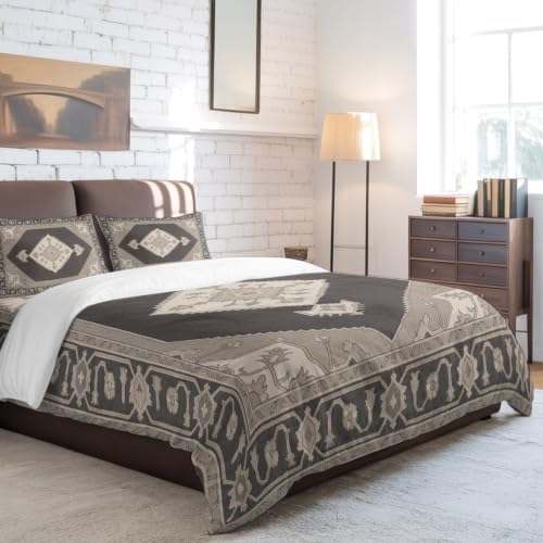 Boho Full Duvet Cover Set - 4 Pcs Comforter Cover Bedding Sets with