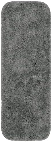 Garland Rug Finest Luxury Dark Gray 22 in. x 60 in. Ultra Plush
