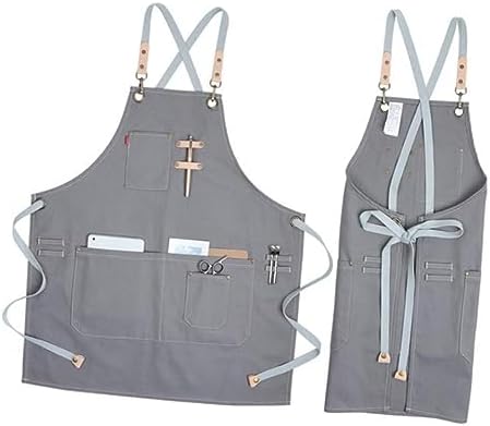 Nordic Adjustable Canvas Pockets with Apron Halter Industrial Style