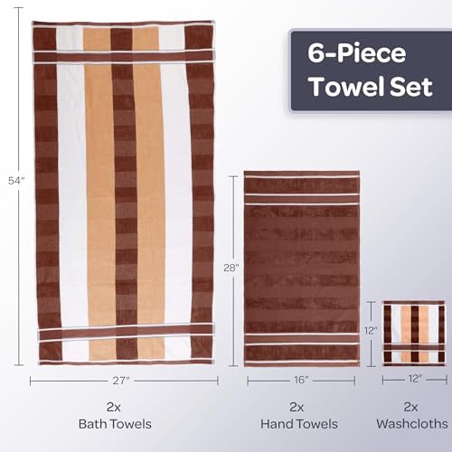 Bedford Home Bathroom Towels Set, Bathroom Accessories, Beige, Set of