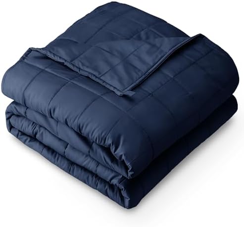 Bare Home Cotton Weighted Blanket (Dark Blue, 40"x60" 10lbs)