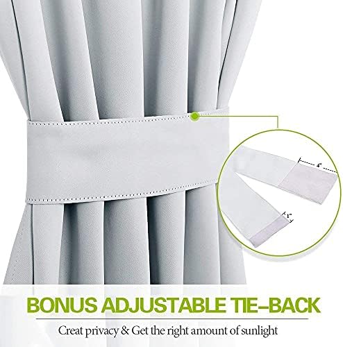 Tab Top Solid Window Curtain for Living Room Window Treatments