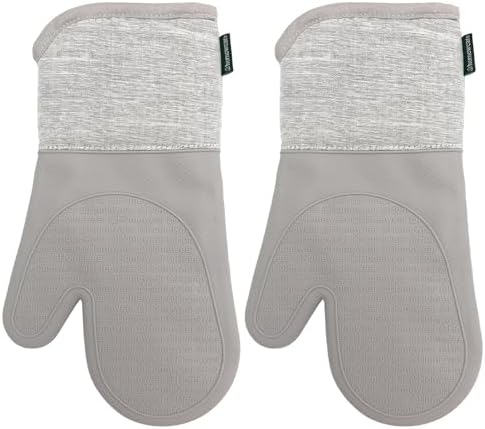 Homewear Marlow Silicone Extra Long Oven Mitt 2 Piece Set, Heat and
