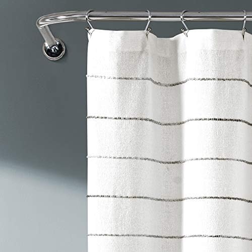 Lush Decor Ombre Stripe Yarn Dyed Cotton Shower Curtain, 72" W x 72"