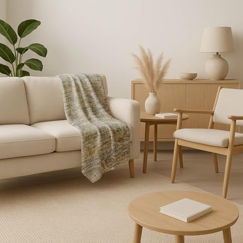 Addison Rugs ASB790 Taupe 50" x 70" Oversized Sherpa Throw Blanket