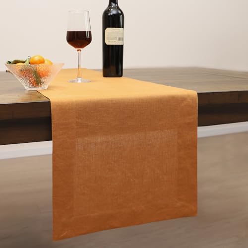 Linen Table Runner 108 Inches Long 100% French Linen Table Runners