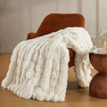 JELLYMONI Faux Fur Throw Blanket 108x90, 750 GSM Plush Couch Throw