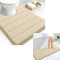 OLANLY Memory Foam Bathroom Rugs and Toilet Rugs, Bath Rug Size 47x20