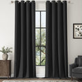 ChrisDowa Black Blackout Curtains 120 Inches Long 2 Panels for Bedroom