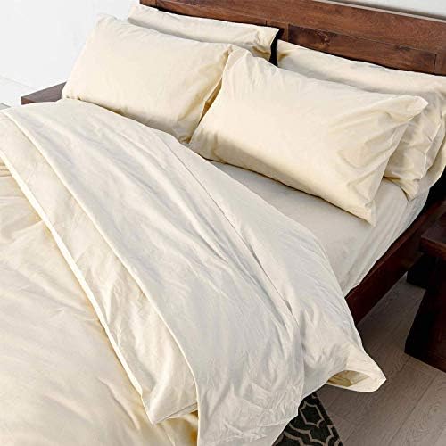 ARlinen Duvet Cover Twin 68X90 Size, Ivory Comforter Cover - Ultra