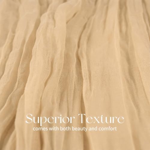 10 Pack Beige Cheesecloth Table Runner 17x108 Inches Boho Home Decor