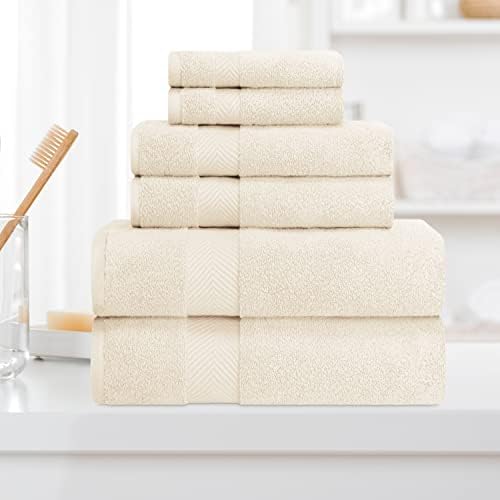 SUPERIOR Zero Twist 100% Cotton Bathroom Towels, Super Soft, Fluffy
