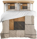 3 Pieces Bedding Set King Size, Brown Beige Abstract Soft Duvet Covers