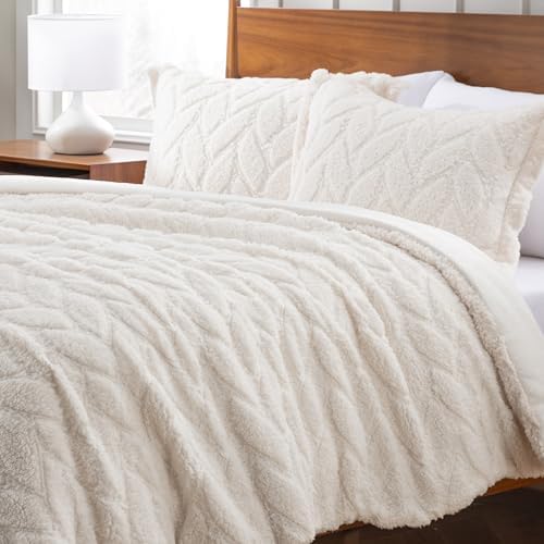 Berkshire Sherpa & Velvetloft Comforter Set King, Luxuriously Warm