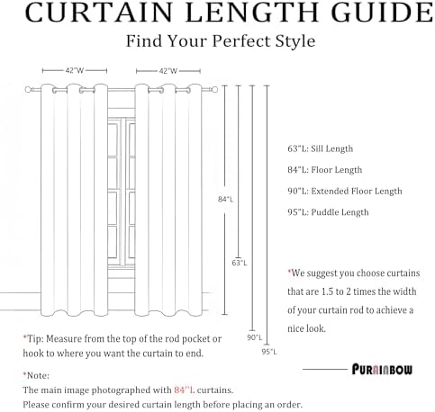 Grey Ombre Sheer Curtains 63 Inch Long for Living Room Bedroom, 2