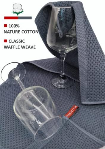 Kitchen Towels 100% Cotton Waffle Weave Dish Towel for Cleaning Drying
