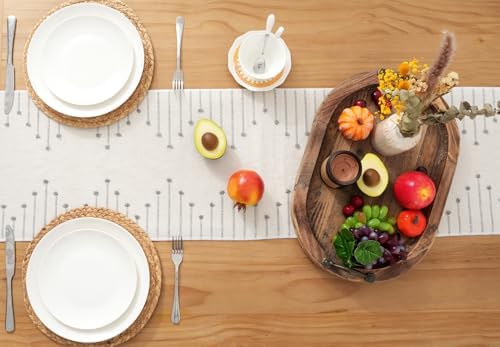 Chassic Boho Cotton Woven Table Runners, Country Rustic 72 inches Long