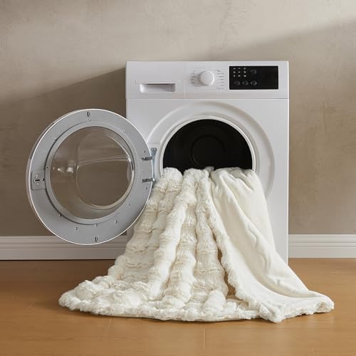 JELLYMONI Faux Fur Throw Blanket 108x90, 750 GSM Plush Couch Throw