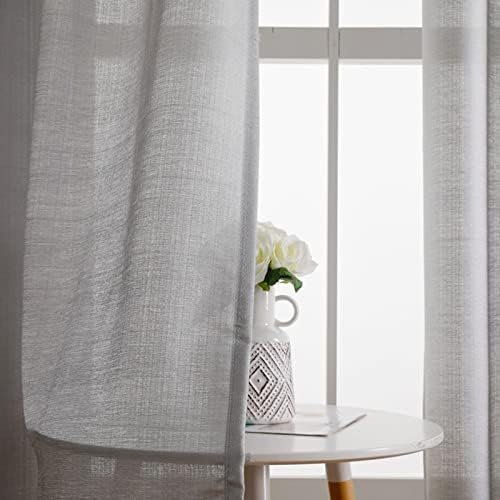 Beydodo 63 Inch Curtains Sheer, Window Curtains Bedroom 2 Panels