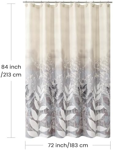 Extra Long Shower Curtain 72x84 Inch, Polyester Fabric | Waterproof