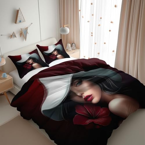 California King Duvet Cover Set Photography Woman Simple Soft