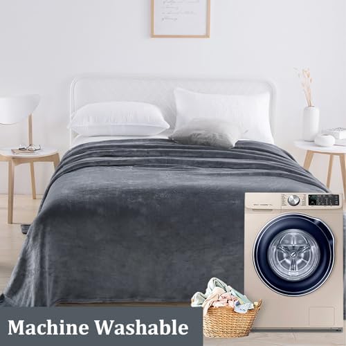 Solid Flannel Fleece Blanket,Plush Throw Fuzzy Lightweight Microfiber