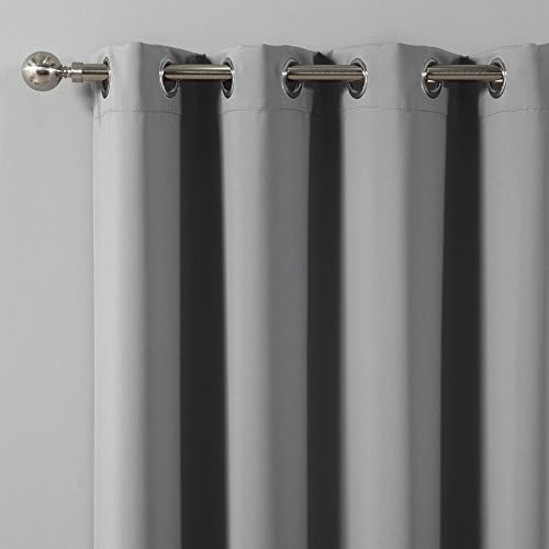 Home Fashion Thermal Insulated Blackout Curtains - Stainless Steel