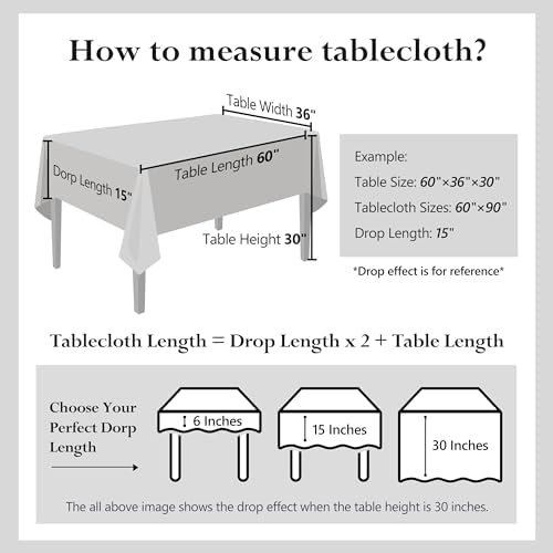 Linen World 100% Linen Tablecloth,Grey Tablecloth 120" x 60"