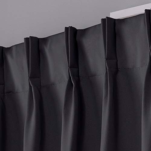 EXCLUSIVE HOME Sateen Twill Woven Room Darkening Blackout Pinch