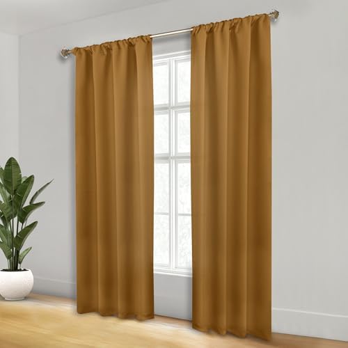 SUPERIOR Semi Blackout Curtains - Solid Color - 36" x 72" - Rod Pocket