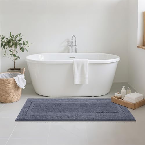SHACOS Extra Soft Large Long Bathroom Runner Rug 60x24, Dark Grey