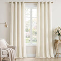 StangH Ivory White Velvet Curtains Privacy for Nursery, W52 x L84, 2