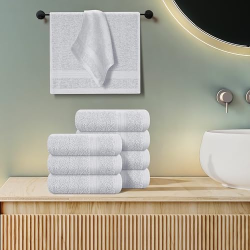 BOUTIQUO Ultra Soft Cotton Washcloths, Contains 12 Piece Face Cloths