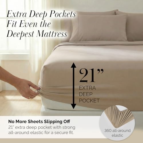 SouthShore Fine Living Vilano Pleats, 3-Piece, 21-Inch Extra Deep