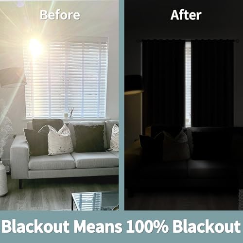 BGment 72 inch Curtains with Thermal Insulated Blackout Liner, Brown