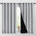 Yakamok Light Grey 100% Blackout Curtains 63 Inches Long 62" Wide 2
