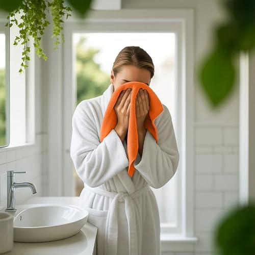 RIVERSIDE 60-Pack Cotton Washcloths – Soft & Absorbent Face Towels