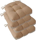 ELFJOY Chair Cushions for Dining Chairs 18" x 18" x 3" Set of 4 Khaki
