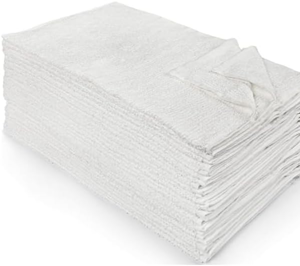 100% Cotton Ribbed Bar Mop Towels, Absorbent, Durable, & Versatile for