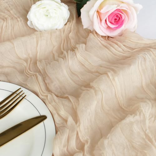 Beige Cheesecloth Table Runner 12 Pack 120 Inch Cheese Cloth Table